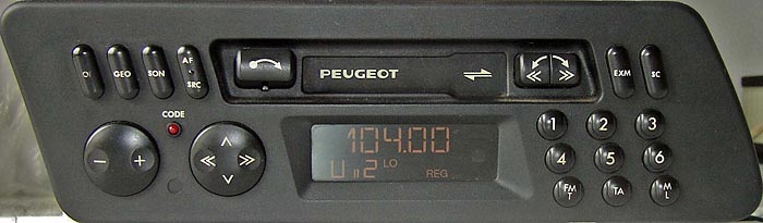 Blaupunkt Peugeot 206 N2 Code Ca