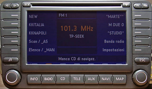 VW RADIO NAVIGATION SYSTEM MFD2 AMPV